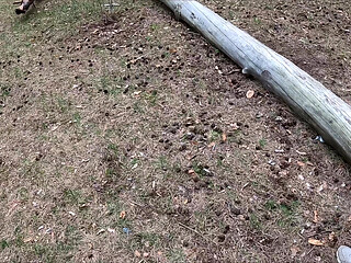The Guy Walks with A Vibrator in The Park and Masturbates
