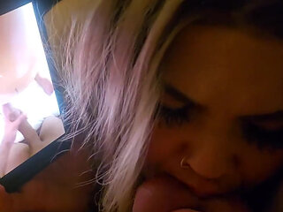 Watching Me Get Fucked Raw for a Creampie From a Big Cock! Flat Pink Pussy Cock Cage for Cuckie as I Give Him Sph & CBT!