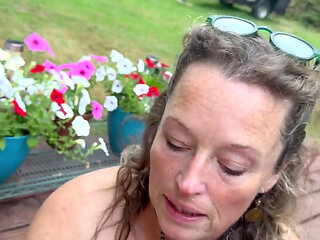 Angelic Green Eyed Mature Big Tit Wife POV Sucks Cock Like a Demon and Eats Cum