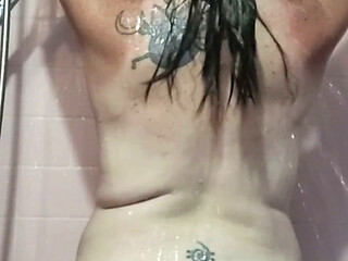 Showering, Shaving and Playing with My 13 Inch Monster Dildo