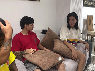 My best friend sad with jealousy while I fucked his horny wife hard after losing the bet on the Colombia - Portugal match