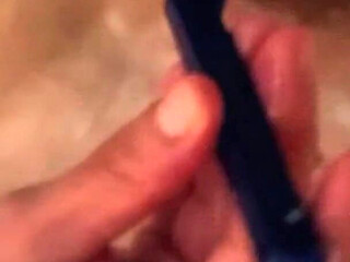 Peeping on Neighbor Wife Showering and Shaving Her Holes