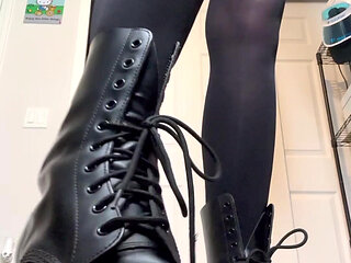 Stomping Hard in Boots Size 16 Feet