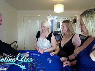 Casino Royal Dealer Wins Big With Two MILF Lesbians Intense Shaking Orgasm