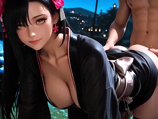 Tifa Lockhart shows huge boobs getting pounded with passion