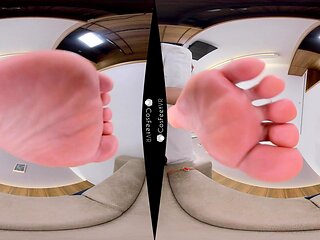 Close up foot fetish on cam