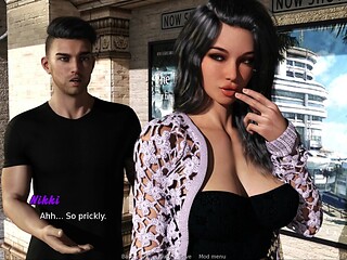 Petite stepmom enjoys big cock in visual novel gameplay