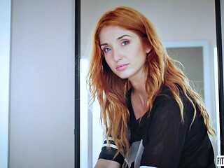 Red Fox Shoves Thongs Into Her Ass After Smooth Try-On