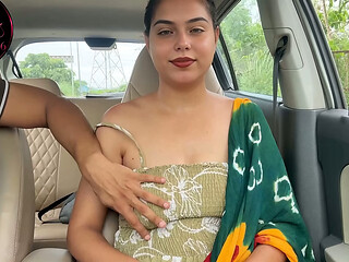 Doggystyle handjob for friend in car outdoors &ndash_ risky sex in hindi audio sex