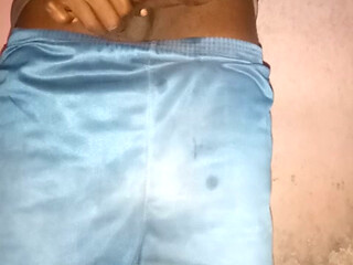 Tamil Tall Handsome guy Shaking his big black Asian cock