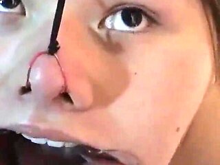 With the Cock in the Face and the Cum in the Eyes