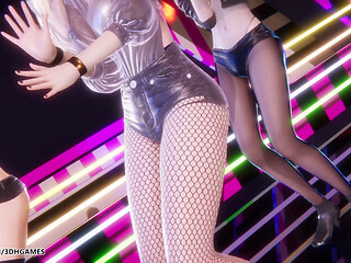 Mmd Babymonster - Batter up Ahri Evelynn Akali Sexy Striptease League of Legends Hentai Uncensored 4K 60fps