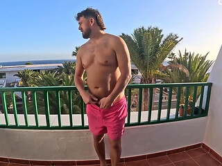 Peeing on the Balcony on Holiday
