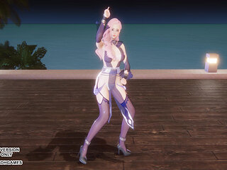 MMD Hyolyn - See Sea Seraphine Sexy Kpop Dance League of Legends Hentai Uncensored 4K 60FPS