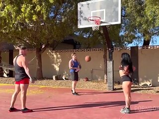 Strip Basketball Turns Into Bi Mmf Threesome! Horny Slut Gets Double Cum Facial - Steve Rickz, William Seed, Fitbadonk