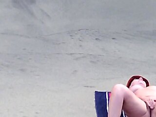 Sensual Nude Beach Goddess Captured by Drone - Ultimate Aerial Beauty