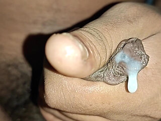 Big black cock masturbated until cumshot