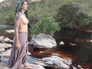 Teen Latina takes a huge cock in a dangerous public fuck by Black River
