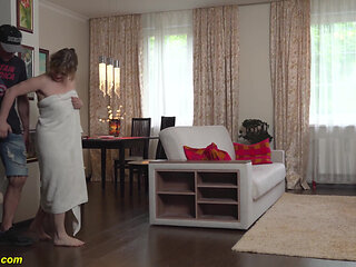 My chubby stepmom begs to be fucked