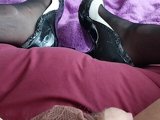 Tiny-clit Sissygasm with Magic Wand