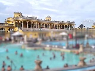 Fuck in Budapest public pool