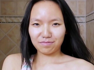 Asian sensation took a shower