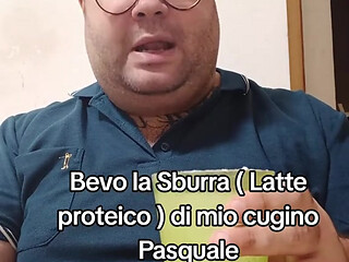 The master drinks the sburra, but it's not cum