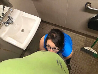 Cute Asian Teen Employee Sneaks Quickie on Lunch Break - Cum in Mouth