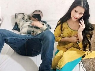 Step Dad Catches Step Daughter Talking to Boyfriend and Roughly Fucks Her Tight Pussy - Naasrin Khan
