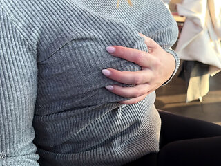 Horny Girl Plays with Cock in Fast Food Restaurant - Risky Blowjob