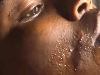 Ebony Slut Doggy Fuck, Facial and Kinky Saliva Play