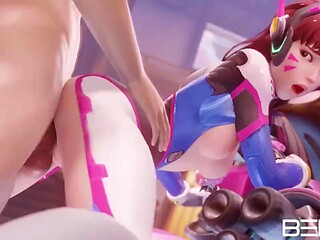 DVA vs MEKA - Naughty 3D NSFW Overwatch Action
