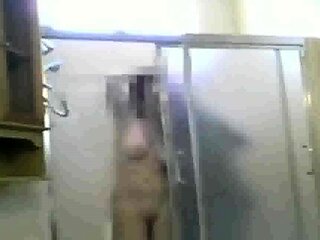 Mexican Aunt Maria spied on in the shower