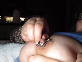 Veevee Plays with Her Nipple Rings