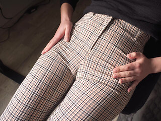 Naughty Coworker Cameltoe Tease And Denial