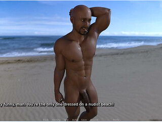 My Hotwife - Gameplay - Roleplay - Nudist Beach,gym Visit