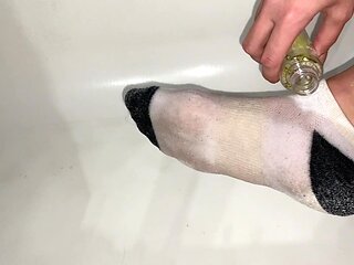 Foot Oil Massage in Ankle Socks