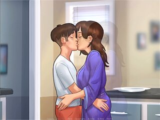 Step aunty, big boobs, 2d