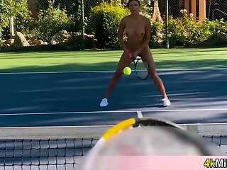 Cassie the tennis instructor having fun after the match Her pussy needs to be filled with cum