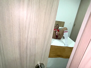 My girlfriend gets fucked while I record on the phone