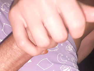 Jerk of My Virgin Stepbrother - His First Handjob He Is so Shy