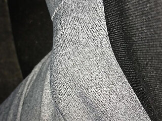 Getting harder for you in grey shorts as my cock throbs eagerly