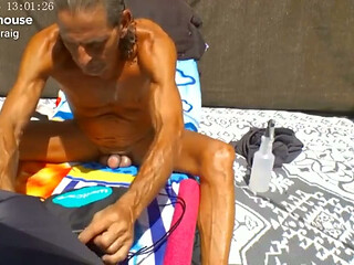 9-16-26 Cam2 Naked Tan Bad to the Bone Toys Fingers Licking and More.
