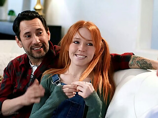 Tight Ass Redhead Teen Gets Used For Wild Double Penetration By Stepdad &amp_ Social Worker