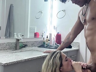 Titigirlyy Petite GF Blows And Gets Fucked In Bathroom