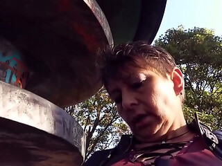 POV Public Extreme: Granny Fucked in a Fountain (At Day Time)