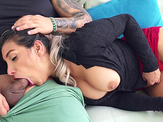 Face Fuck! Perfect-titted Latina MILF Gets Surprised by a Cock in Her Mouth!