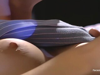 Females with athletic physiques and well-developed breasts are subjected to anal sex