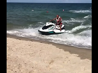 MaXXX Loadz having fun in the sun on jet ski at the beach