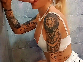 Intense Solo Session: Realistic Dildo Deepthroat Riding Solo Climax and Messy Fake Cum Facial